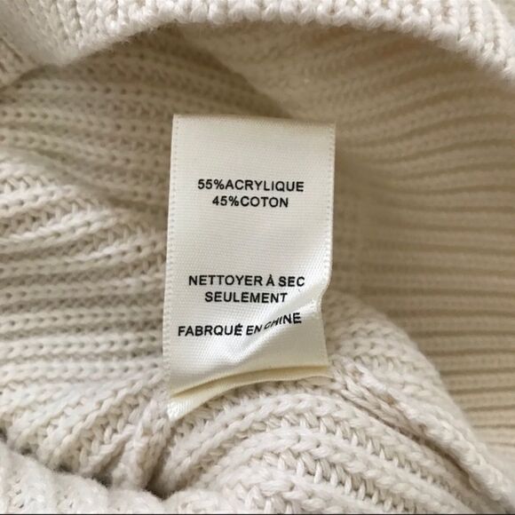 JOA Los Angeles Cream Shaker Knit Lace Up Crewneck Sweater Sz S - Picture 7 of 9